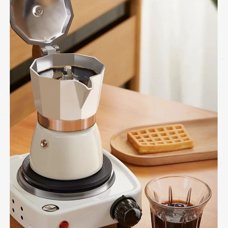 Pothos - Round-bottomed Moka Pot Single Valve Small