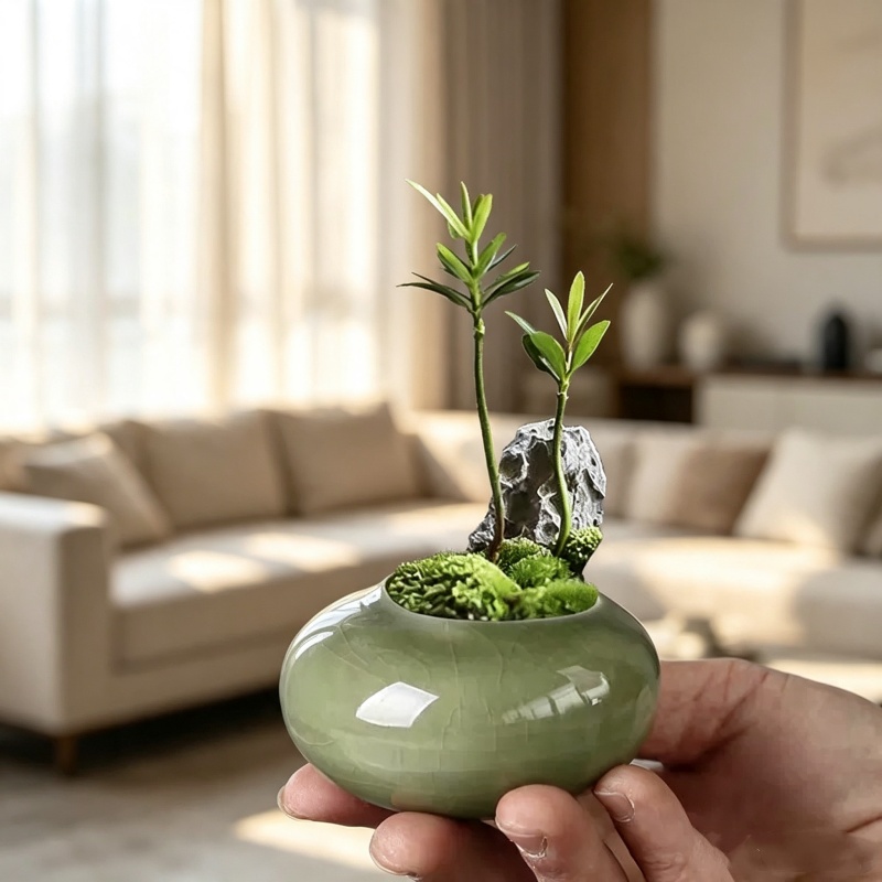 Mini Ice Crack Glazed Plant Po - огляд і ціна Succulent Set