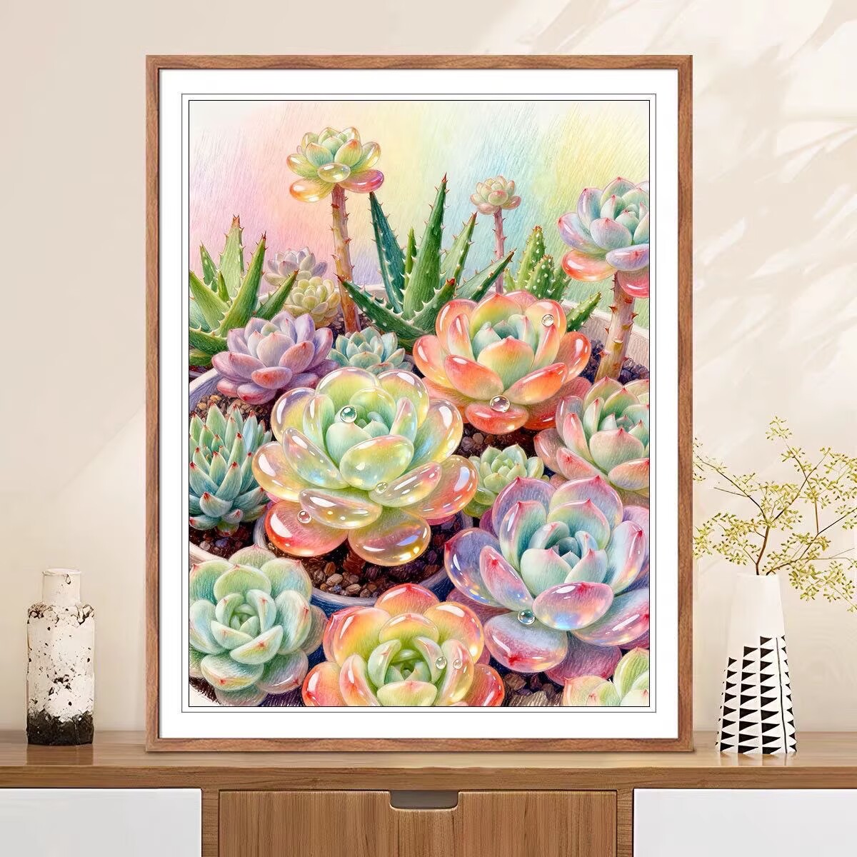 DIY 9CT 14ct Cross Stitch Embr - огляд і ціна Succulent Set